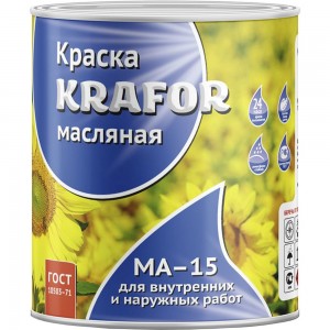 Масляная краска Krafor МА-15 сурик-железная 3.5 кг 6 26371