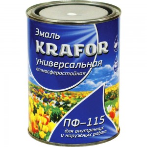 Универсальная эмаль Krafor ПФ-115 шоколадная 2.7 кг 6 25973