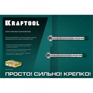 Анкер клиновой (М12x100; 25 шт.) Kraftool 302184-12-100