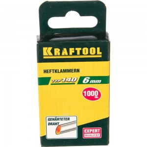 Скоба закаленная (1000 шт; 6 мм; зеленые) Kraftool 31680-06