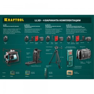 Лазерный нивелир KRAFTOOL LL-3D-3 34640-3