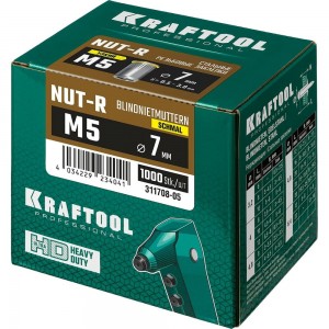 Резьбовые заклепки KRAFTOOL Nut-R М5, 1000 шт 311708-05