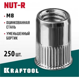 Резьбовые заклепки KRAFTOOL Nut-R, М8, 250 шт 311708-08