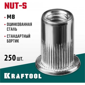Резьбовые заклепки KRAFTOOL Nut-S М8, 250 шт 311707-08