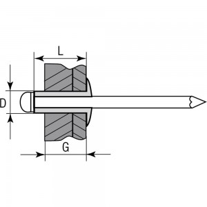 Стальные заклепки KRAFTOOL Steel 4.8х8 мм, 500 шт. 311703-48-08