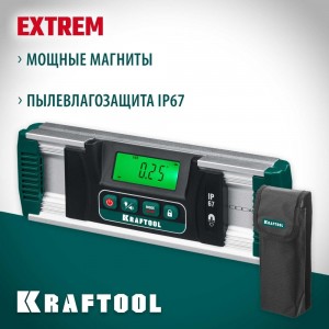 Электронный уровень-уклономер KRAFTOOL Extrem, 0-360° 34686