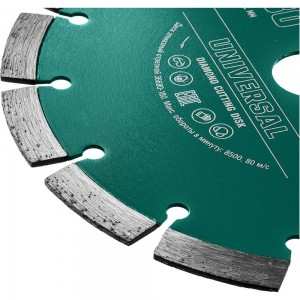 Сегментный алмазный диск по железобетону и бетону KRAFTOOL Universal 36680-180
