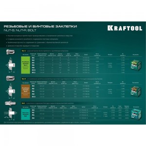 Резьбовые заклепки KRAFTOOL Nut-R М4, 1000 шт. 311708-04