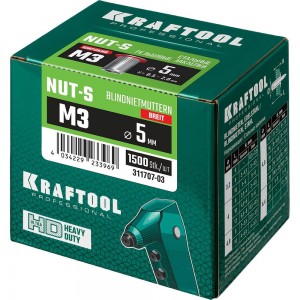 Резьбовые заклепки KRAFTOOL Nut-S М3, 1500 шт. 311707-03
