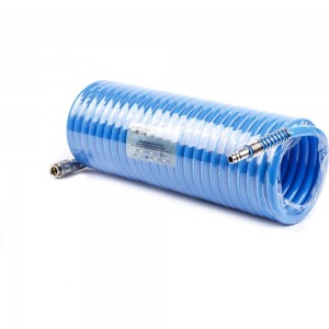 Шланг воздушный полиуретановый, спиральный 10x14 мм, 10 м KraftWell KRW-HC101410