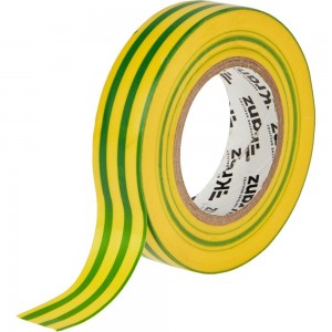 Изолента ПВХ KRANZ 19 мм х 25 м, 0.13 мм, желто-зеленая KR-09-2207
