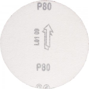 Круг шлифовальный на липучке абразивный P80, 125 мм, 10 шт KRANZ KR-91-1146