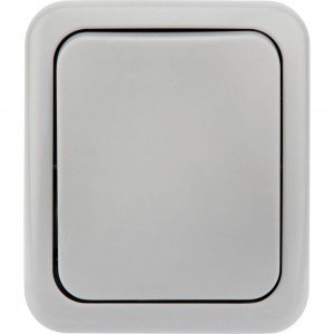 Накладной одноклавишный выключатель KRANZ IP54 серый KR-78-0835