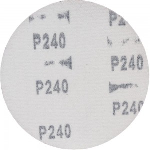 Диск абразивный на ворсовой основе на липучке, без отверстий, P240, 125 мм, 10 шт KRANZ KR-91-1151
