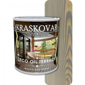 Масло для террас Kraskovar Deco Oil Terrace туманный лес, 0.75 л 1277