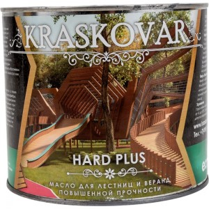 Масло повышенной прочности для лестниц и веранд Kraskovar Hard Plus графит, 2.2 л 1682