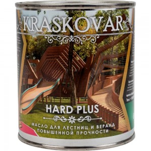 Масло повышенной прочности для лестниц и веранд Kraskovar Hard Plus палисандр, 0.75 л 1662