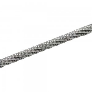 Нержавеющий трос KREPFIELD 5 мм, сталь А2, плетение 7x7, средней мягкости, 100 м 8379А2ТРОС5ММ-100 Нержавеющий трос KREPFIELD 5 мм, сталь А2, плетение 7x7, средней мягкости, 100 м 8379А2ТРОС5ММ-100
