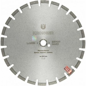 Алмазный сегментный диск по бетону Beton Hard (400x3.5х12х25.4/20.0 мм) Kronger B200400H