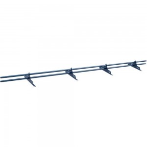 Трубчатый кровельный снегозадержатель на крышу KROVZAVOD для металлочерепицы, профнастила, цвет RAL 5005 40/20x1.5, сигнальный синий, комплект на 3 м, 3 шт. по 1 м 3769291
