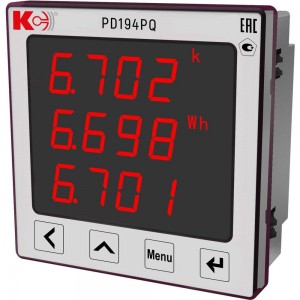 Многофункциональный сетевой измеритель КС PD194PQ-9R4T 5/5А 500В К 3ф. 4пр -40+70 кл. т. 0,5 61003