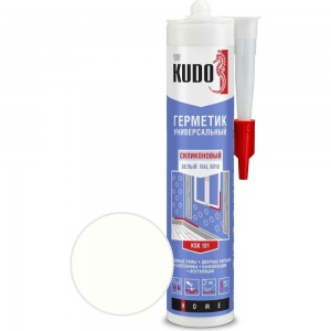 Силиконовый универсальный герметик KUDO белый 280 мл KSK-101