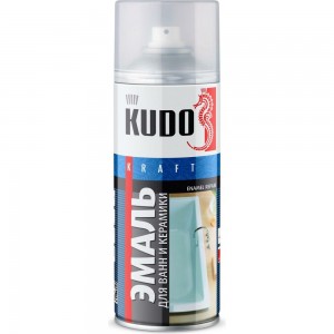 Эмаль для ванн аэрозольная в баллончике KUDO белая KU-1301