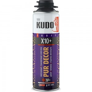 Монтажный и стыковочный профессиональный клей-пена KUDO PUR DECOR Х10+ 650 мл KUPP06B10HC