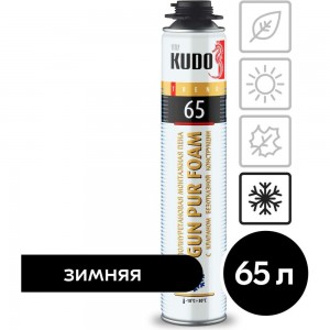 Монтажная пена KUDO TREND 65++ полиуретановая зимняя 1000 мл KUPT10W65++