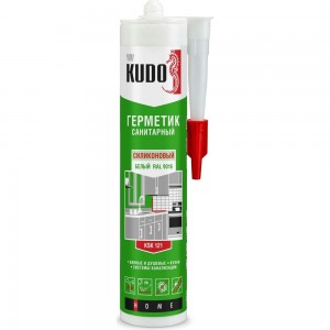 Силиконовый санитарный герметик KUDO (белый; 280 мл) KSK-121