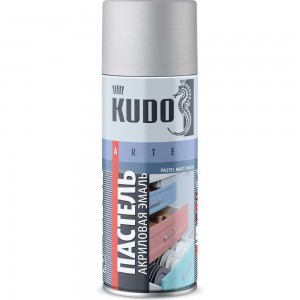 Акриловая универсальная пастельная эмаль KUDO (аэрозоль; серая; 520 мл) KU-А105