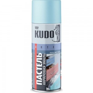 Аэрозольная краска в баллончике KUDO быстросохнущая акриловая универсальная пастельная голубая KU-A102