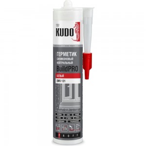 Герметик силиконовой нейтральный KUDO PROFF белый , 280 мл SMS-131