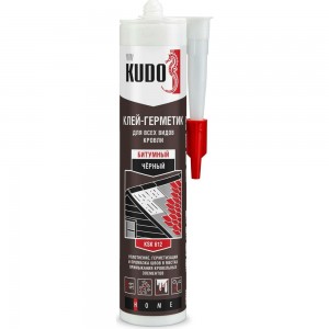 Клей-герметик KUDO HOME битумный для всех видов кровли, черный, 280 мл KSK-612