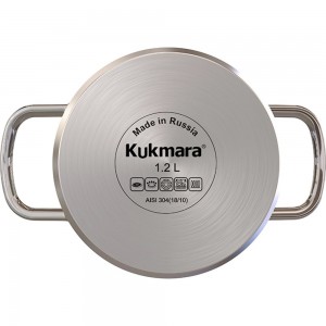 Кастрюля Kukmara SAFIA 1.2 л, 16 см, со стеклянной крышкой SF-CA1216G