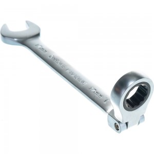 Гаечный трещоточный ключ с шарниром КВТ 17 мм 79198