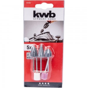 Набор абразивных мини-шарошек (5 шт.) для дрелей KWB 5101-00