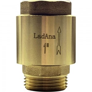 Обратный клапан подпружиненный с латунным сердечником LadAna 1