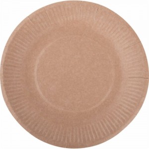 Одноразовая тарелка LAIMA Eco Craft крафт бумажная, 180 мм, 100 шт 608087