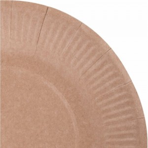 Одноразовая тарелка LAIMA Eco Craft крафт бумажная, 180 мм, 100 шт 608087