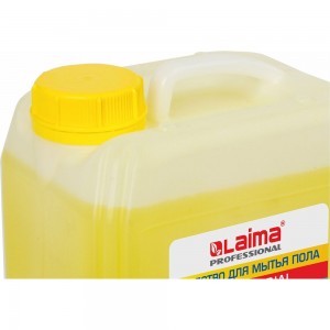 Средство для мытья пола и стен LAIMA Professional концентрированное, антибактериальный эффект, лимон, 5 кг 607966