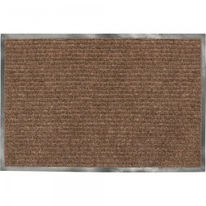 Входной ворсовый влаго-грязезащитный коврик ЛАЙМА 120х150 см, ребристый, коричневый, 602876