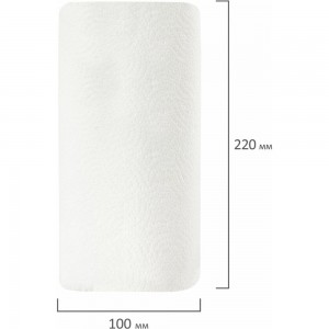 Бумажные бытовые полотенца ЛАЙМА спайка 2 шт., 2-х слойные 22х23 см, белые, 128726