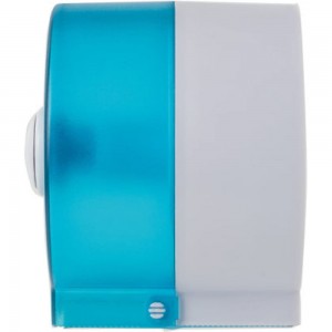 Диспенсер для туалетной бумаги в стандартных рулонах ЛАЙМА КРУГЛЫЙ, тонированный голубой 605045
