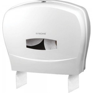 Диспенсер для туалетной бумаги ЛАЙМА PROFESSIONAL, большой, белый, ABS-пластик, 601428