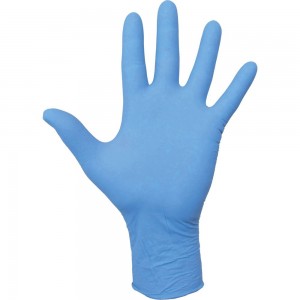 Нитриловые многоразовые перчатки ЛАЙМА 5 пар, р. XL, голубые 605019