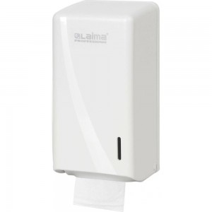 Диспенсер для туалетной бумаги ЛАЙМА листовой  PROFESSIONAL ORIGINAL, белый, ABS-пластик 605770