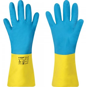 Неопреновые перчатки ЛАЙМА НЕОПРЕН EXPERT, 95 гр/пара, химически устойчивые, х/б напыление, L 605005