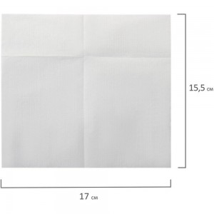 Бумажные салфетки для диспенсера ЛАЙМА N2 PREMIUM, 1 слой, комплект 30 пачек по 100 шт, 17x15,5 см 112509
