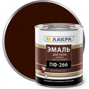 Эмаль Лакра ПФ-266 красно-коричневая, 3 кг 90000684315